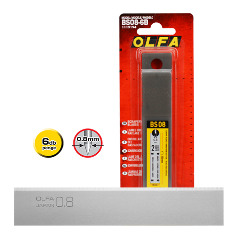Olfa BS08-6B penge kaparóhoz, 100 mm, 6 db/csomag termék fő termékképe