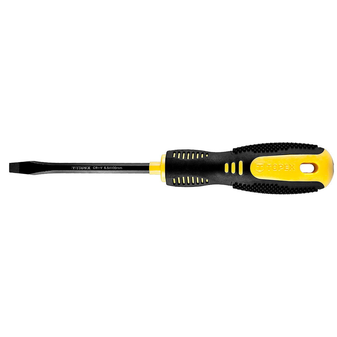Topex 39D805 lapos csavarhúzó, CrV acél, 210/100 mm, 6.5 mm termék fő termékképe