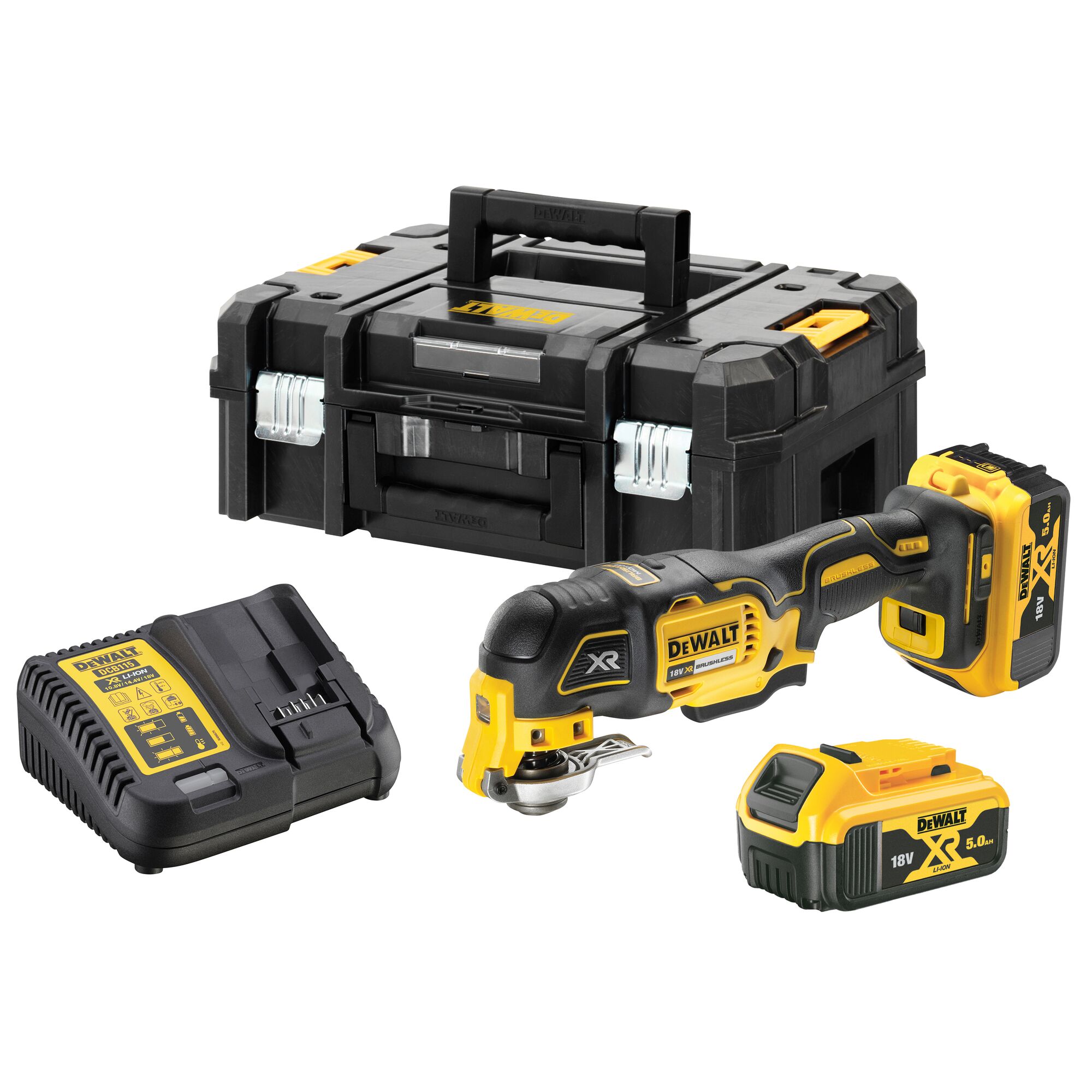 Dewalt DCS356P2 szénkefe nélküli akkus multifunkciós gép (2 x 5.0 Ah Li-ion akkuval, kofferben) termék fő termékképe